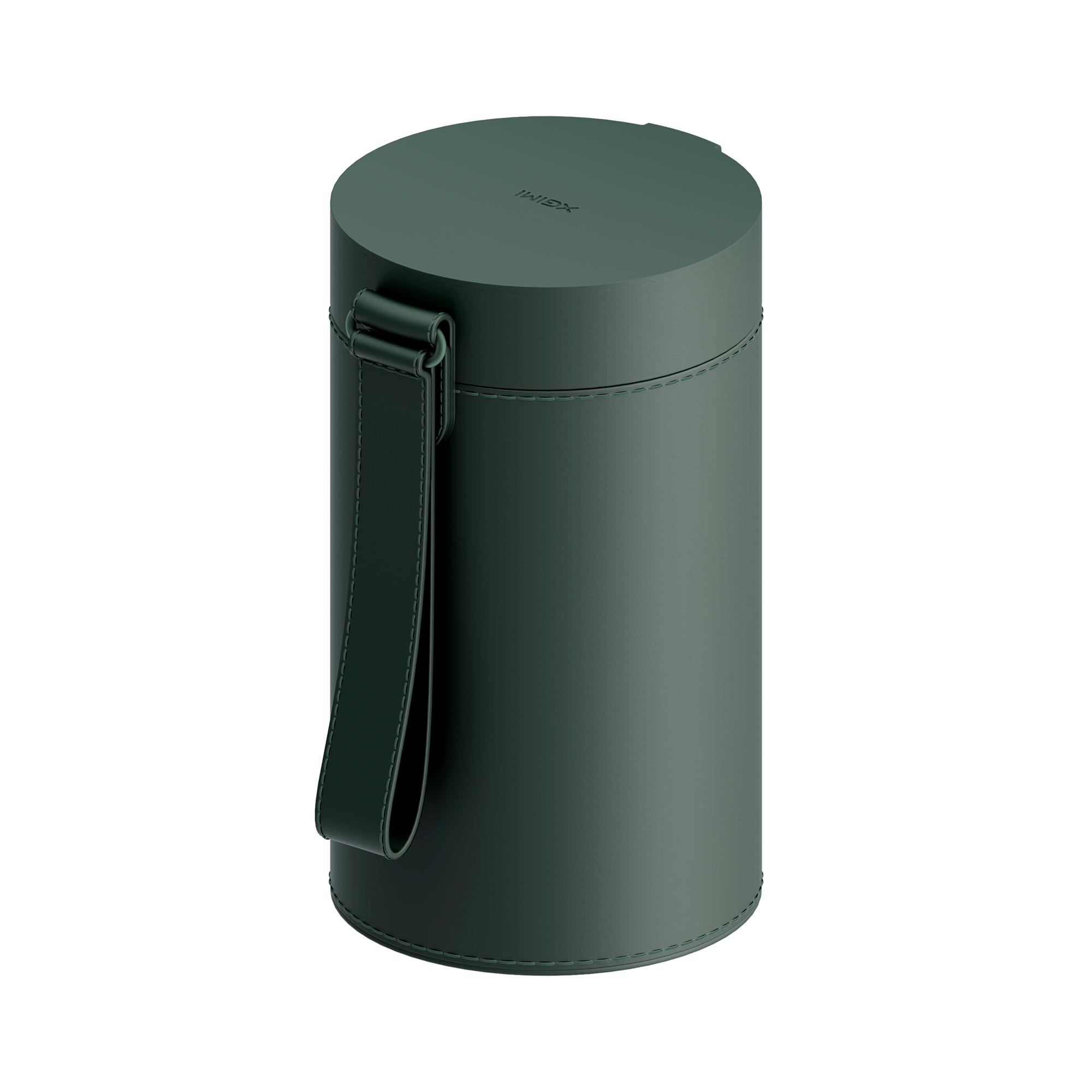 Étui de transport XGIMI a la couleur verte de la forêt. Il peut stocker et protéger le projecteur MoGo 3 Pro pour l'extérieur et sa télécommande.