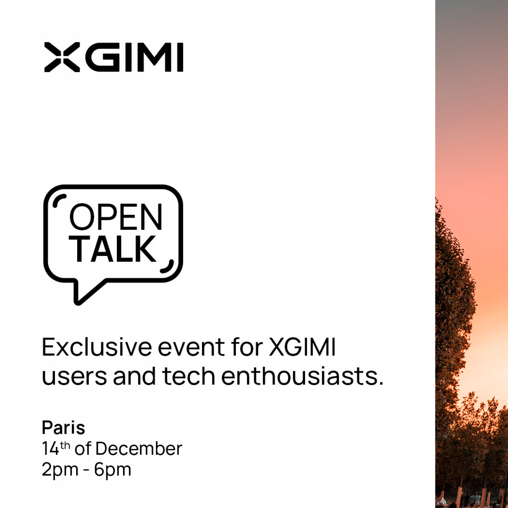 Exclusive event for XGIMI users and tech enthousiasts