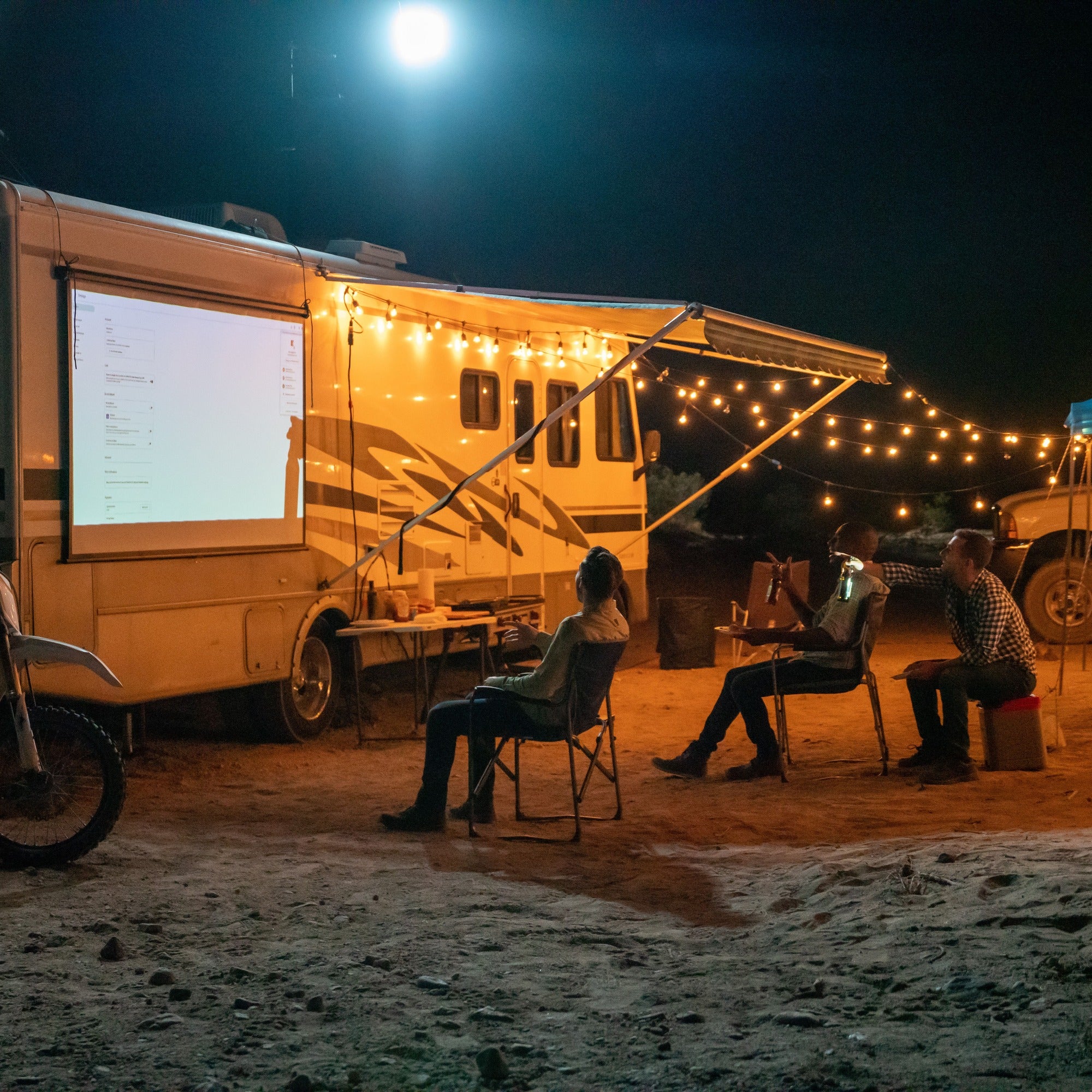 Create Your Own Camping Movie Theater